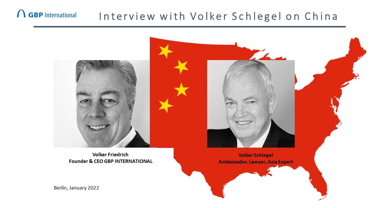 Interview with Volker Schlegel on China